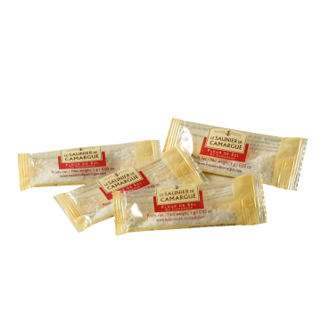 Fleur de Sel Le Saunier de Camargue im 1 Gramm Tütchen (204 Tütchen pro Karton)