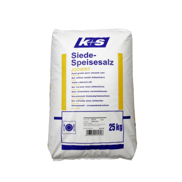 Siede-Speisesalz fein 0,10-0,71 mm jodiert im 25 kg Sack