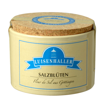 Luisenhaller Pfannensalz Salzblüten 60 Gramm im Tontopf