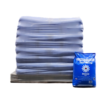 1000 kg Meersalz grob 1,5-2,5 mm Medio Pro Typ I naturrein ohne Trennmittel 40 x 25 kg Sack auf Palette