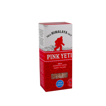 PINK YETI grob &amp; unjodiert Steinsalz aus dem Himalaya Vorland im 400g Paket 