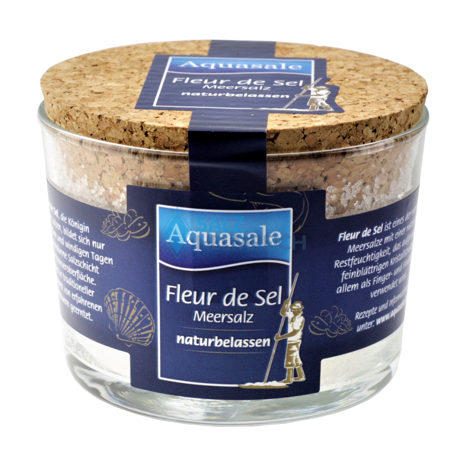 Aquasale® - Fleur de Sel im 125 Gramm Glas  Aquasale® - Fleur de Sel im 125 Gramm Glas