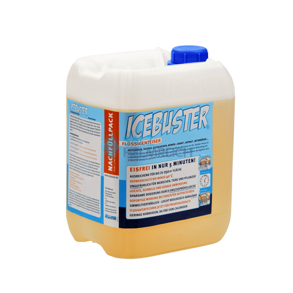 ICEBUSTER Nachfüllpack 1 = 1 x 5 Liter Kanister zur Wiederbefüllung der Drucksprühflasche / ca. 250 qm ICEBUSTER Nachfüllpack 1 = 1 x 5 Liter Kanister zur Wiederbefüllung der Drucksprühflasche / ca. 250 qm