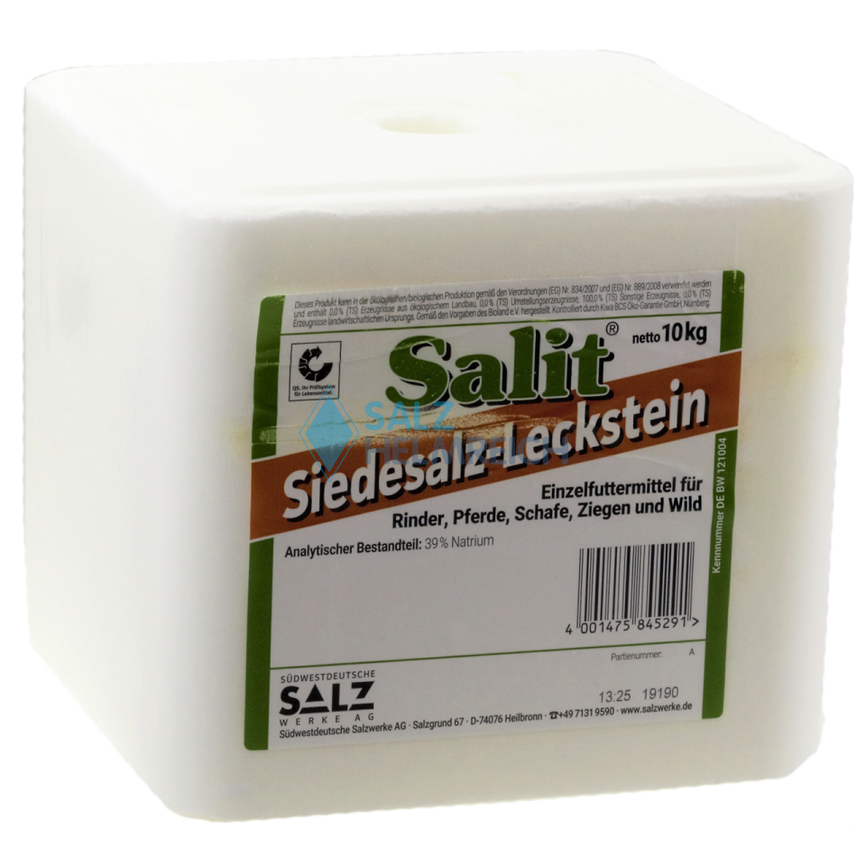 Salit®  Siede-Salzleckstein mit Loch gepresst 10 kg Salit®  Siede-Salzleckstein mit Loch gepresst 10 kg