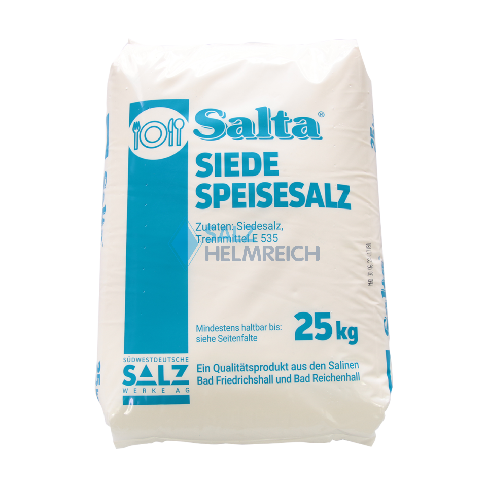 Salta® 25 kg Siede-Speisesalz fein 0-1 mm  Salta® 25 kg Siede-Speisesalz fein 0-1 mm
