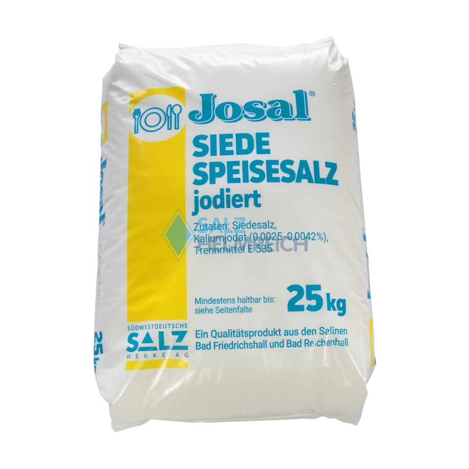 Siede-Speisesalz fein jodiert 0-1mm im 25 kg Sack Siede-Speisesalz fein jodiert 0-1mm im 25 kg Sack